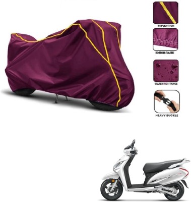 Love Me Two Wheeler Cover for Honda(Activa 125, Maroon, Yellow)