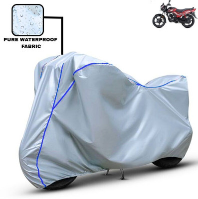 Delphinium Waterproof Two Wheeler Cover for TVS(Star City Plus, Silver, Blue)