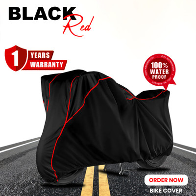 THE AACRC Waterproof Two Wheeler Cover for Hero(Splendor iSmart 110, Black, Red)
