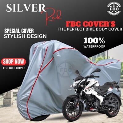 FBC Waterproof Two Wheeler Cover for Bajaj(Pulsar NS 200, Silver, Red)