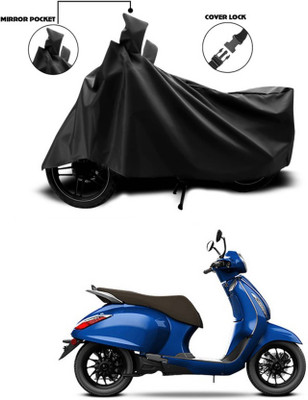 AASHTIK MART Two Wheeler Cover for Bajaj(New Chetak, Black)