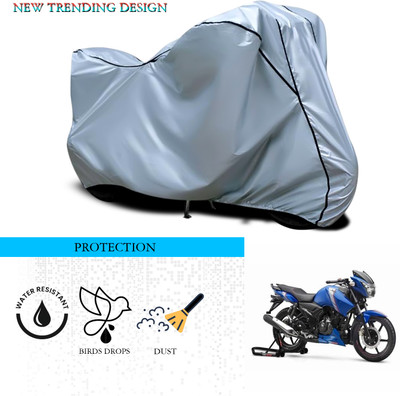 SnehaSales Waterproof Two Wheeler Cover for TVS(Apache RTR 180, Silver)