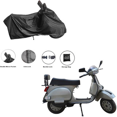 RiderShine Waterproof Two Wheeler Cover for LML(Select, Black)