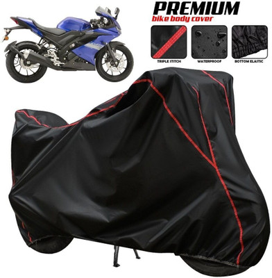 AutoGalaxy Waterproof Two Wheeler Cover for Yamaha(R15, Black, Red, Multicolor)