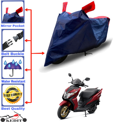 KEDIT Two Wheeler Cover for Honda(Dio, Red, Blue)