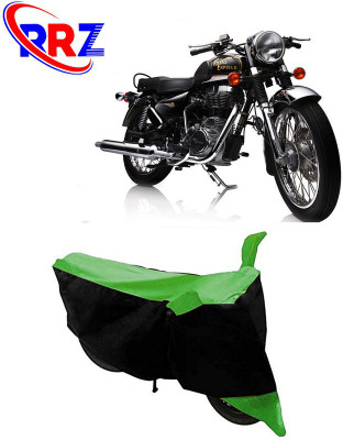 RRZ Waterproof Two Wheeler Cover for Royal Enfield(Electra Delux, Black, Green)