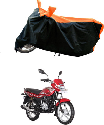 DeepShakshi AUTOMOTIVE Waterproof Two Wheeler Cover for Bajaj(Platina 100 DTS-i, Orange)