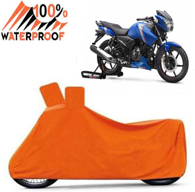 Autoinnovation Waterproof Two Wheeler Cover for TVS(Apache RTR 160, Orange)
