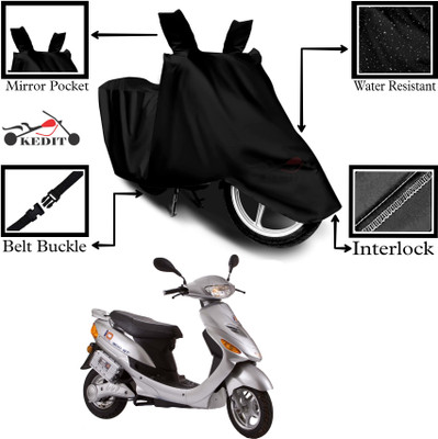 KEDIT Two Wheeler Cover for Avon(E Star, Black)