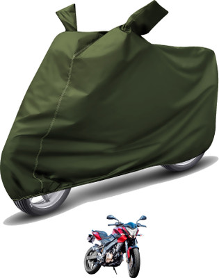 Auto Hub Waterproof Two Wheeler Cover for Bajaj(Pulsar 200 NS DTS-i, Green)