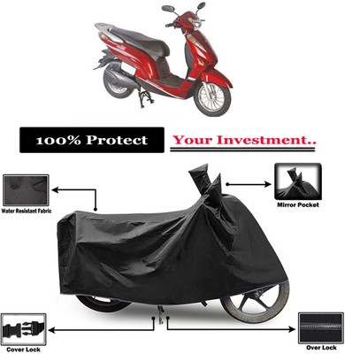 Amexride Two Wheeler Cover for Avon(E Scoot, Black)