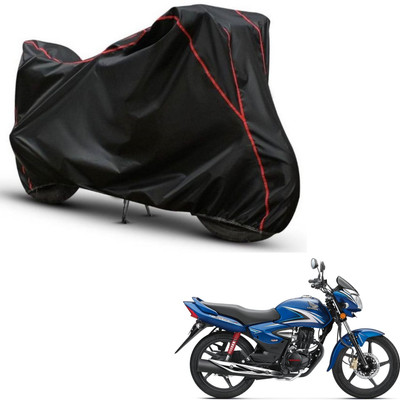 Love Me Two Wheeler Cover for Honda(CB Shine, Black, Red)