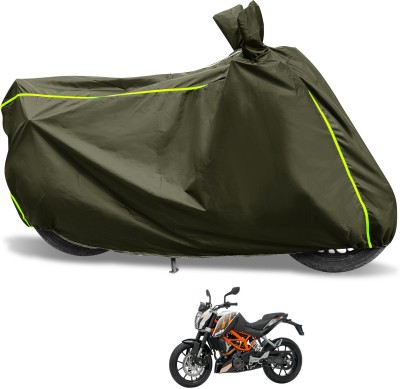 Euro Care Waterproof Two Wheeler Cover for KTM(Duke 390, Green)