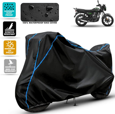 OliverX Waterproof Two Wheeler Cover for Bajaj(V15, Black, Blue)