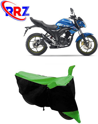RRZ Waterproof Two Wheeler Cover for Suzuki(Gixxer 250, Black, Green)