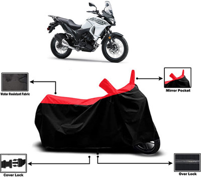 Amexride Two Wheeler Cover for Kawasaki(Versys X 300, Red)
