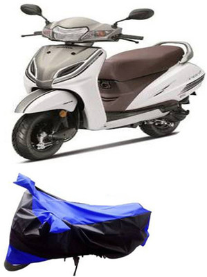 DeepShakshi AUTOMOTIVE Waterproof Two Wheeler Cover for Honda(Activa, Black, Blue)