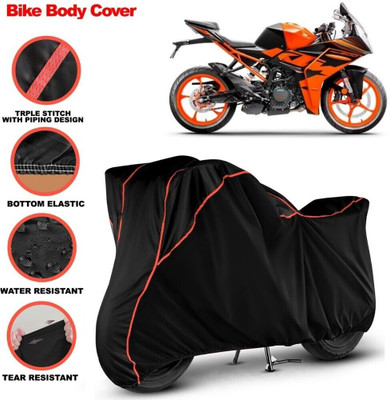 Grizzly Two Wheeler Cover for KTM(RC 200, Black, Red)