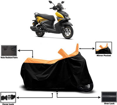 Amexride Two Wheeler Cover for Yamaha(Ray-ZR 125FI BS6, Orange)