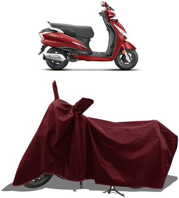 KEDIT Two Wheeler Cover for Hero(Duet LX 110CC BS6, Maroon)