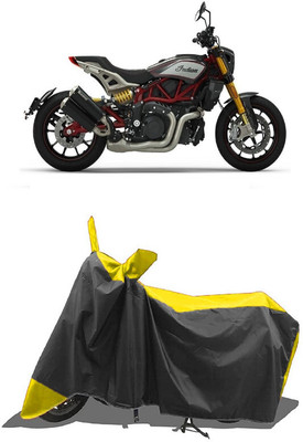 SUGASHRI Waterproof Two Wheeler Cover for Indian(FTR 1200, Yellow, Black)