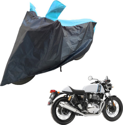RiderShine Two Wheeler Cover for Royal Enfield(Continental GT, Blue, Black)