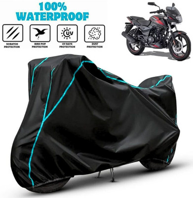 favy Waterproof Two Wheeler Cover for Bajaj(Pulsar 150, Black, Blue)