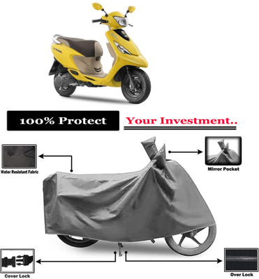 Amexride Two Wheeler Cover for TVS(Zest 110, Grey)