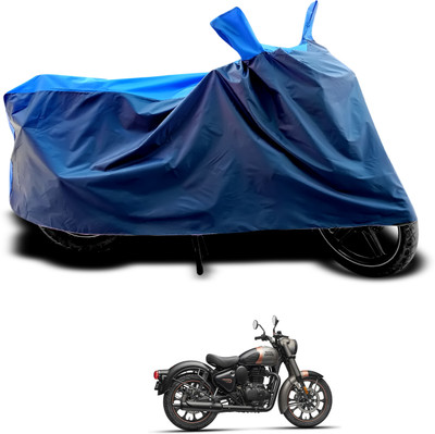 CODOKI Waterproof Two Wheeler Cover for Royal Enfield(Classic Stealth Black, Black, Blue)