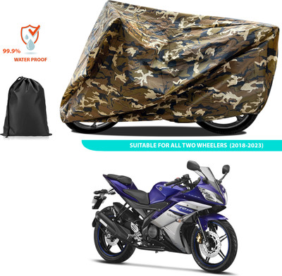 PAGORA Waterproof Two Wheeler Cover for Yamaha(YZF-R15 V2, Yellow)
