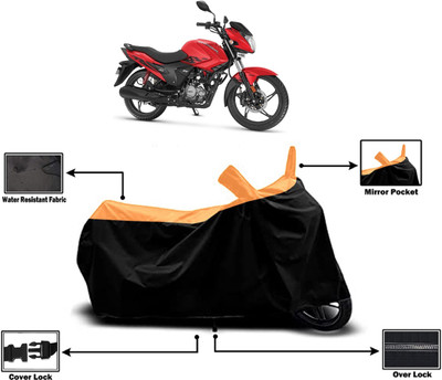 Amexride Two Wheeler Cover for Hero(Glamour BS6, Orange)