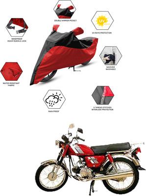 FurniGully Two Wheeler Cover for Hero(CD 100 SS, Black, Red)