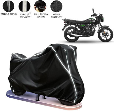BOTAUTO Waterproof Two Wheeler Cover for Bajaj(CT 125X, Black, White)
