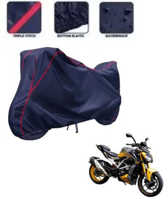 brandroofz Waterproof Two Wheeler Cover for TVS(Apache RTR 310 BS6, Blue, Red)