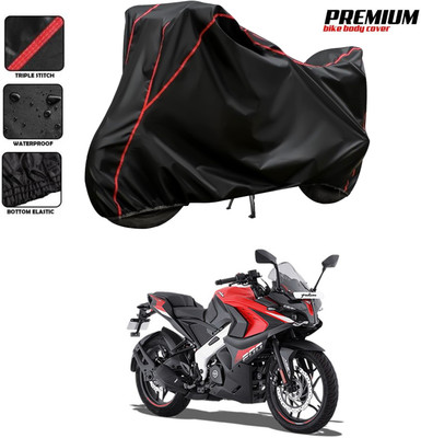 DeepShakshi AUTOMOTIVE Two Wheeler Cover for Bajaj(Pulsar RS200 BS6, Black, Red)