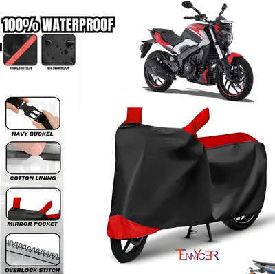 TENNYCER Waterproof Two Wheeler Cover for Bajaj(Dominar 250, Red, Black)