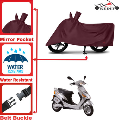 KEDIT Two Wheeler Cover for Avon(E Star, Maroon)
