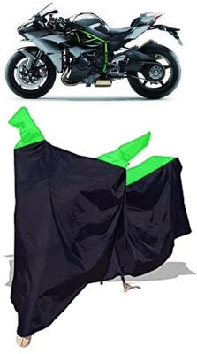 Amexride Two Wheeler Cover for Kawasaki(Ninja H2R, Multicolor)