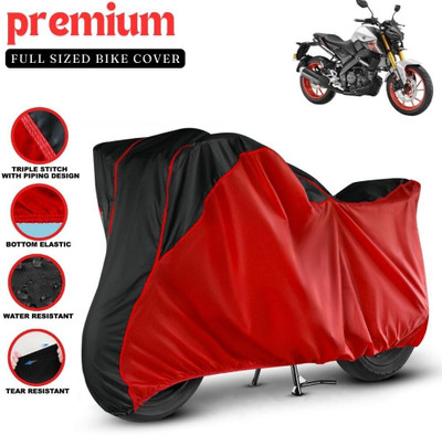 AutoGalaxy Two Wheeler Cover for Yamaha(MT 15, Red, Black)