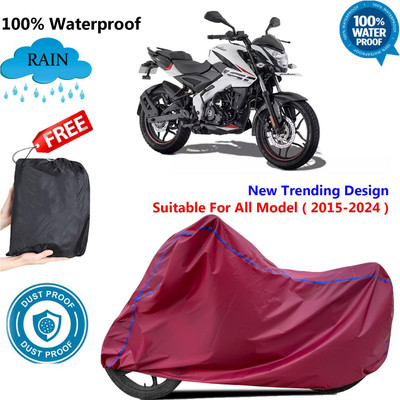 AUTOCAD Waterproof Two Wheeler Cover for Bajaj(Pulsar NS 160, Maroon)