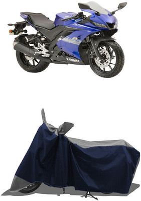 SUGASHRI Waterproof Two Wheeler Cover for Yamaha(YZF R15S BS6, Grey, Blue)