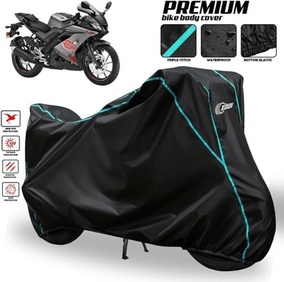 OliverX Waterproof Two Wheeler Cover for Yamaha(R15 s, Black, Blue, Multicolor)