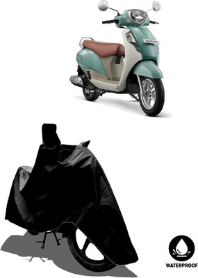 Amexride Waterproof Two Wheeler Cover for Suzuki(Access 125, Black)