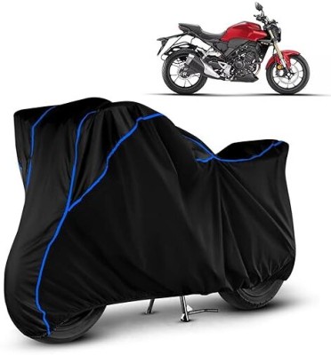 DeepShakshi AUTOMOTIVE Waterproof Two Wheeler Cover for Honda(CB300R, Black, Blue)