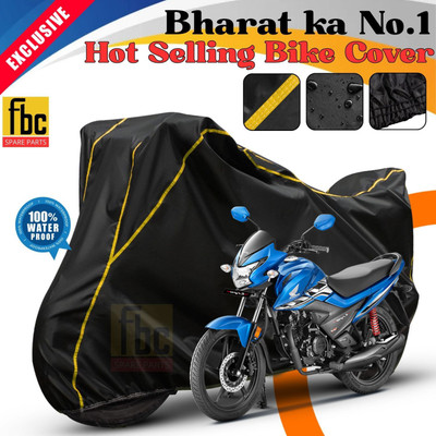 FBC Waterproof Two Wheeler Cover for Honda(Livo BS6, Black, Yellow)