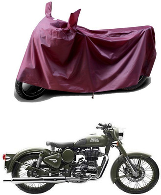 APNEK Waterproof Two Wheeler Cover for Royal Enfield(Battle Green, Maroon)