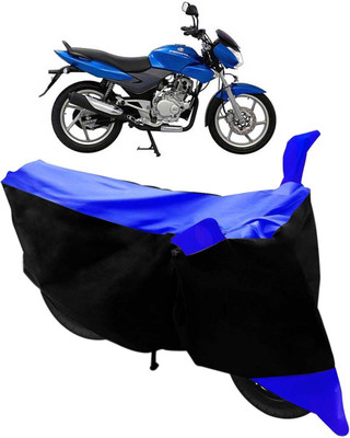 Mdstar Waterproof Two Wheeler Cover for Bajaj(DTS-i, Black, Blue)