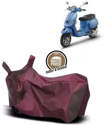 OliverX Waterproof Two Wheeler Cover for Vespa(SXL 150 BS6 BS6, Maroon)