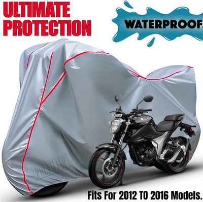 POLYMAXX Waterproof Two Wheeler Cover for Suzuki(Gixxer, Silver, Red)