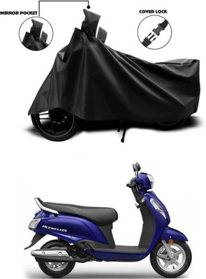 AASHTIK MART Two Wheeler Cover for Suzuki(New Access 125, Black)